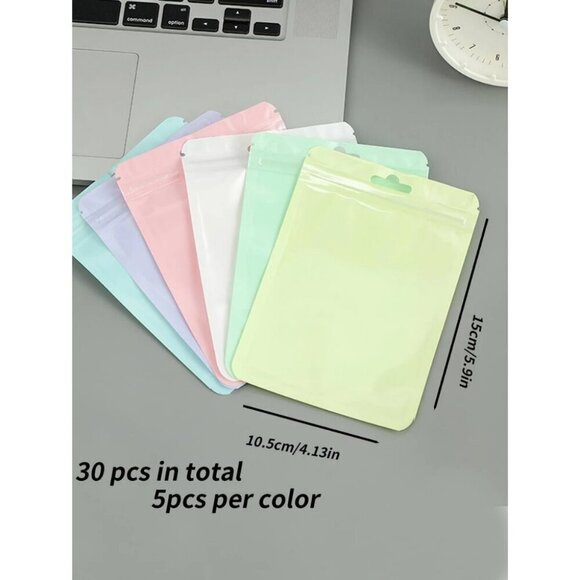 48 pc Pack Mix Color Macaron Multicolor Closure Packing Bags For Gift - Picture 6 of 7